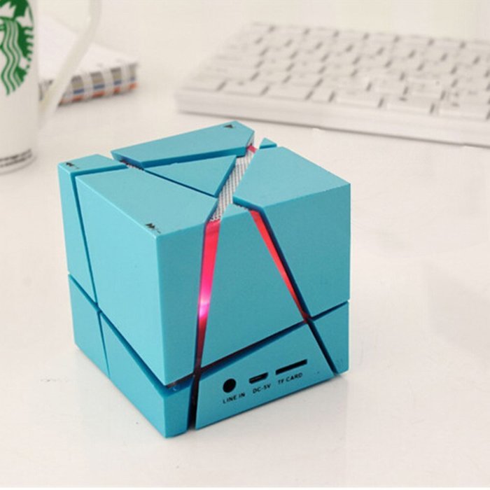OKCSC(TM) Bluetooth 3.0 Colorful Speaker Magic Cube Square LED Portable Wireless SuperBass Stereo Mini Music Player... N10