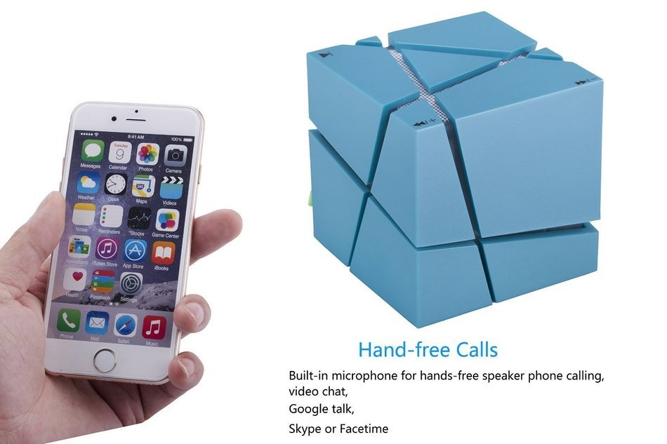 OKCSC(TM) Bluetooth 3.0 Colorful Speaker Magic Cube Square LED Portable Wireless SuperBass Stereo Mini Music Player... N12
