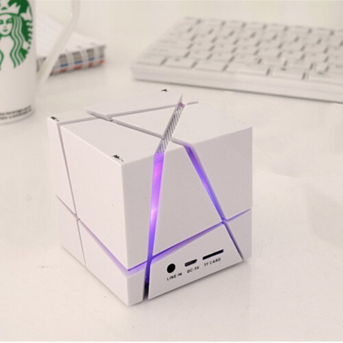 OKCSC(TM) Bluetooth 3.0 Colorful Speaker Magic Cube Square LED Portable Wireless SuperBass Stereo Mini Music Player... N17