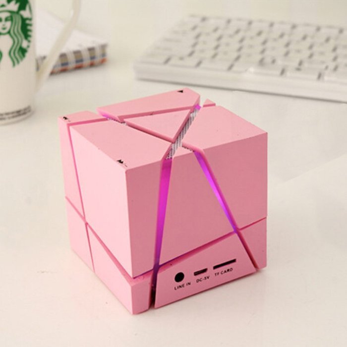 OKCSC(TM) Bluetooth 3.0 Colorful Speaker Magic Cube Square LED Portable Wireless SuperBass Stereo Mini Music Player... N20