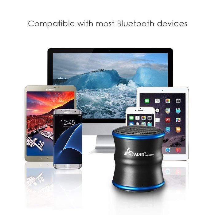 Bluetooth Speakers, GooDee B5 Mini Bluetooth Speaker 360 Degree Stereo Subwoofer Metal Speaker with NFC Function... N7