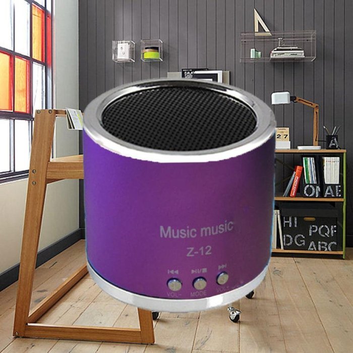 Speaker, Dreaman Wireless Portable Mini Speaker FM Radio USB Micro SD TF Card MP3 Player Purple N2
