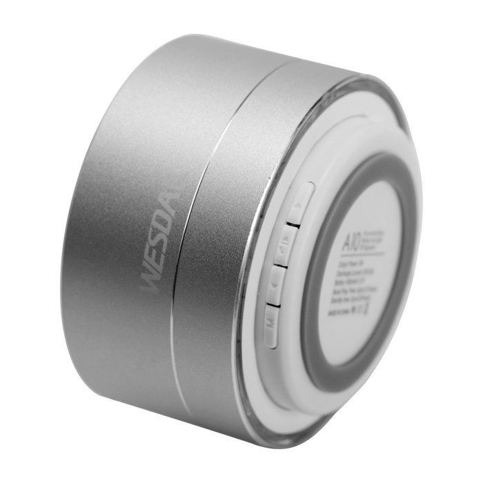 WESDAR Bluetooth Speakers with Lights For iPhone Android Bluetooth 4.0 - 5V 500mah Gray - Weight in 5.6oz, 114S-Gr N13