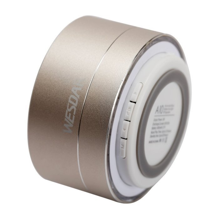 WESDAR Bluetooth Speakers with Lights For iPhone Android Bluetooth 4.0 - 5V 500mah Gray - Weight in 5.6oz, 114S-Gr N29