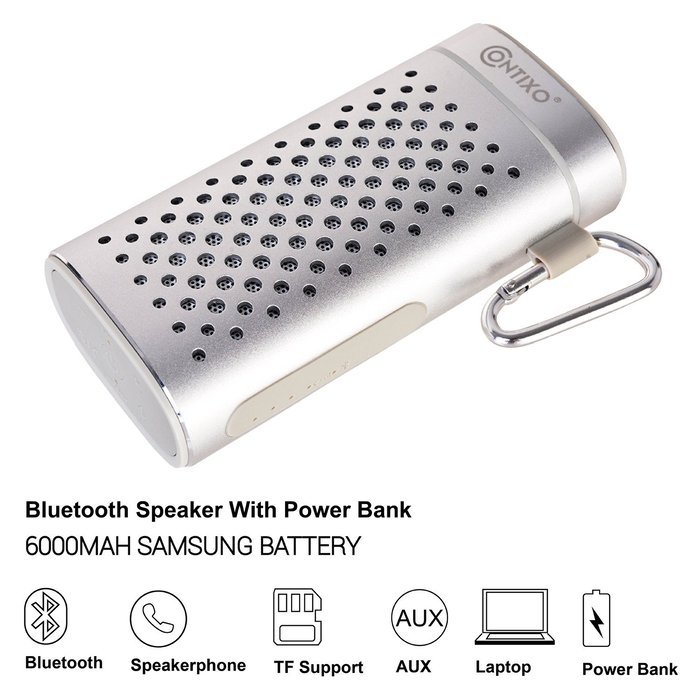 Contixo BT05, 6000 mAh Samsung Battery Bluetooth Speaker, 3W, Louder Volume, Louder Bass, Bluetooth Portable Wireless... N9