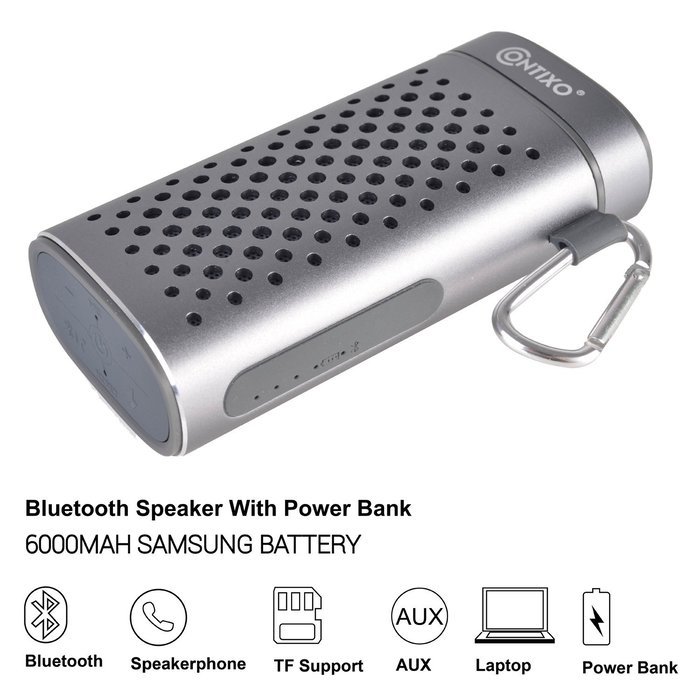 Contixo BT05, 6000 mAh Samsung Battery Bluetooth Speaker, 3W, Louder Volume, Louder Bass, Bluetooth Portable Wireless... N16