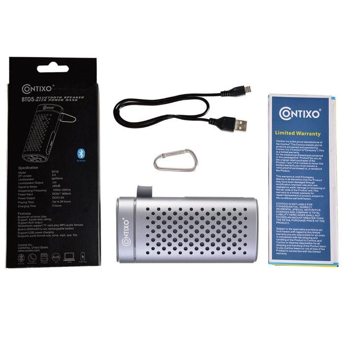 Contixo BT05, 6000 mAh Samsung Battery Bluetooth Speaker, 3W, Louder Volume, Louder Bass, Bluetooth Portable Wireless... N21