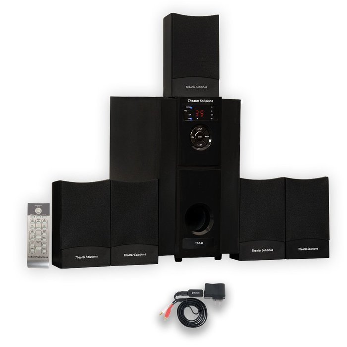 Theater Solutions TS511 Home Theater 5.1 Powered Speaker System with Bluetooth