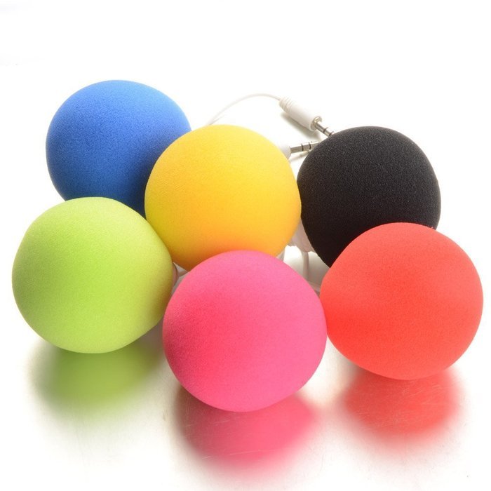 Sinduc Audio Speaker Mini Spherical Shape Stereo with Sponge for Phone MP3 Notebook PC Laptop Green N4