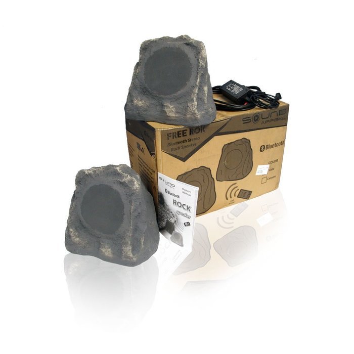 Bluetooth Outdoor Rock Speaker (Grey Slate) - Stereo pair by Sound Appeal N3