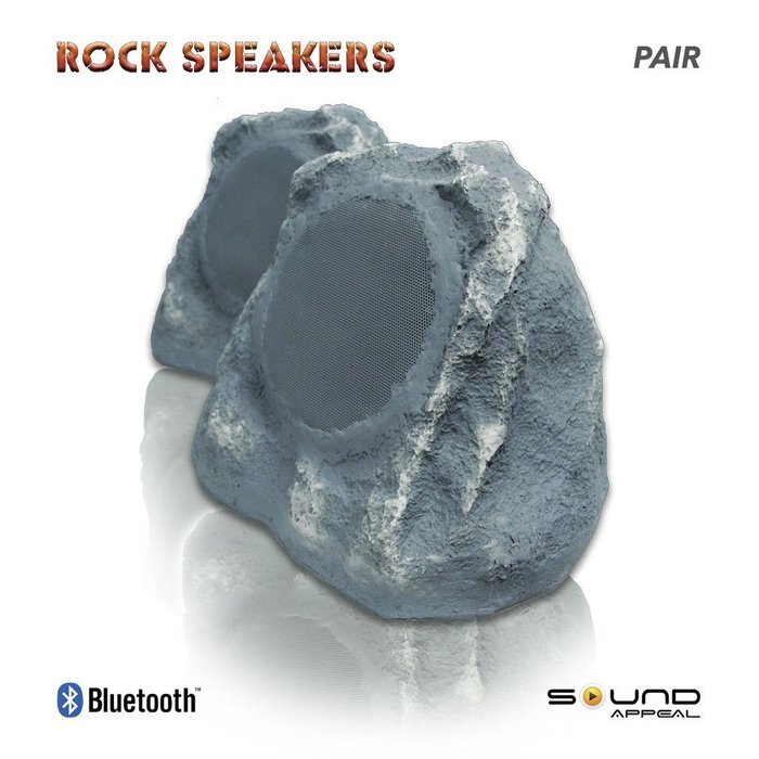 Bluetooth Outdoor Rock Speaker (Grey Slate) - Stereo pair by Sound Appeal N6