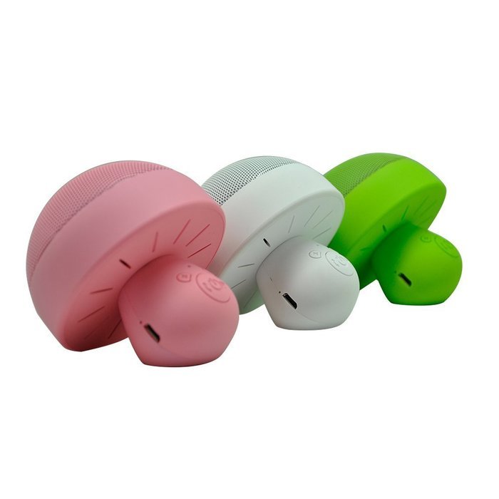 KINGLAKE New Mushroom Mini Portable Bluetooth 3.0 Speaker Enhanced Bass with Rechargeable Battery and Blue LED... N5