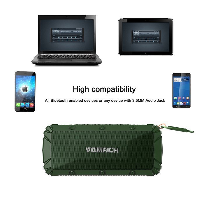 Wotmic Bluetooth Speaker Portable Outdoor Wireless Speaker HIFI Sound Subwoofer IPX6 Waterproof Shockproof Speaker... N6