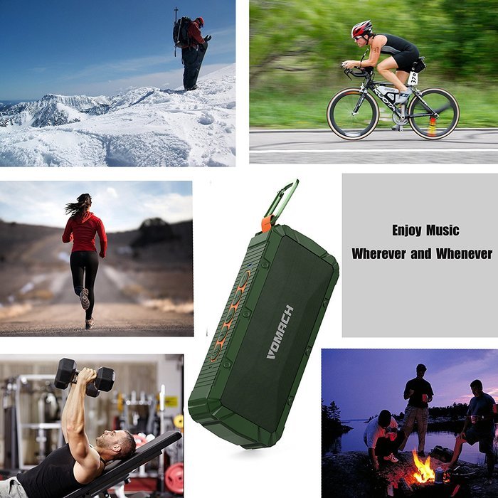 Wotmic Bluetooth Speaker Portable Outdoor Wireless Speaker HIFI Sound Subwoofer IPX6 Waterproof Shockproof Speaker... N7