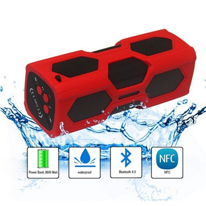Waterproof Sport Speaker, Portable Wireless Stereo Bluetooth Speaker with 3600mAh Power CSR4.0 IPX56 NFC for Outdoor... N7