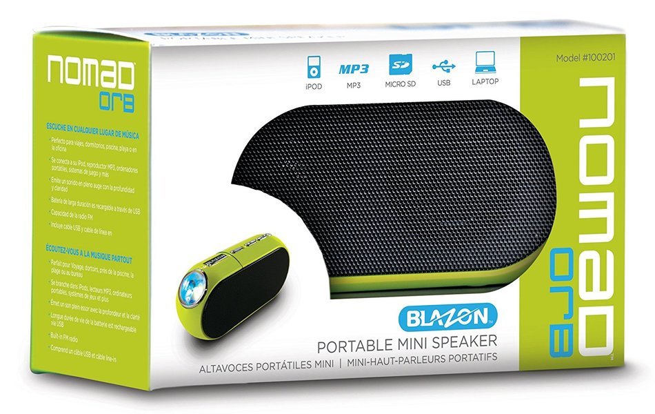Blazon 100201 Nomad Orb Portable Mini Speaker