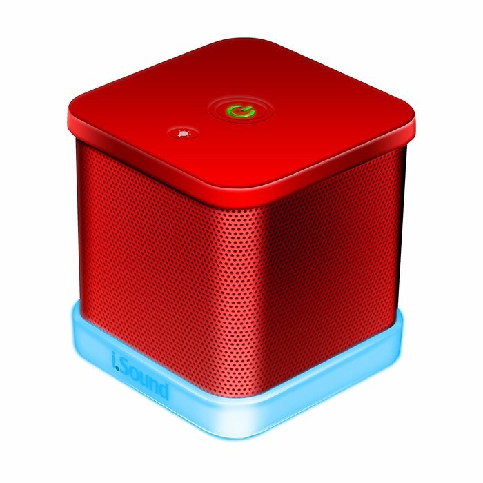 iSound iGlowSound Cube Wired Speaker (red)