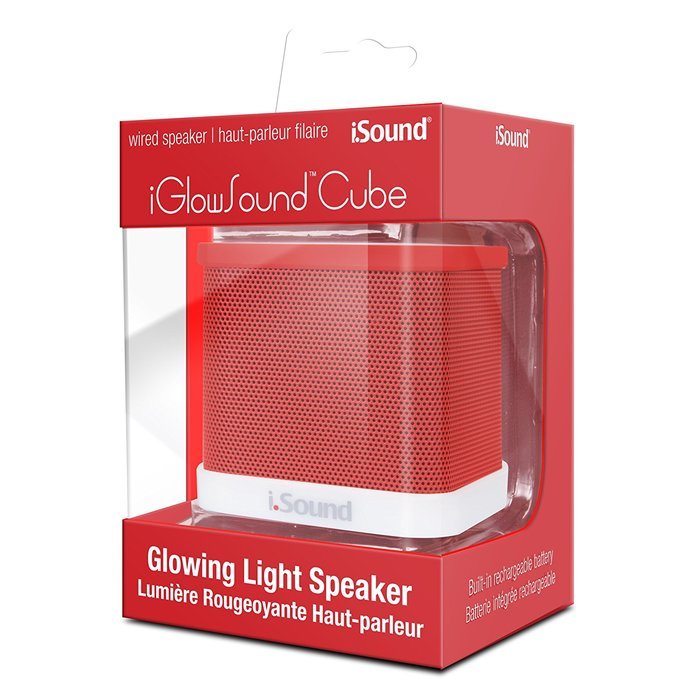 iSound iGlowSound Cube Wired Speaker (red) N6