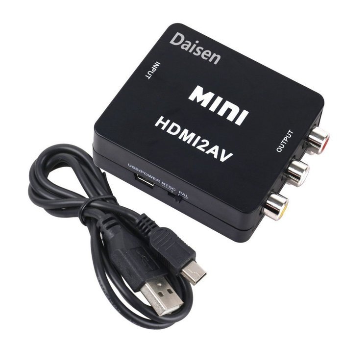 Daisen tech HDMI to AV Converter 1080p HDMI to RCA CVBS AV Composite Adapter HDMI 2 AV Converter support PAL/NTSC... N9