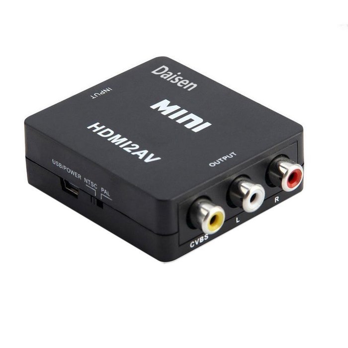Daisen tech HDMI to AV Converter 1080p HDMI to RCA CVBS AV Composite Adapter HDMI 2 AV Converter support PAL/NTSC... N13