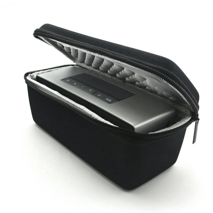 Generic Semi Hard Travel Storage Case for Bose Soundlink Mini Wireless Bluetooth Speaker (Silver Inner Eva Padding) N3