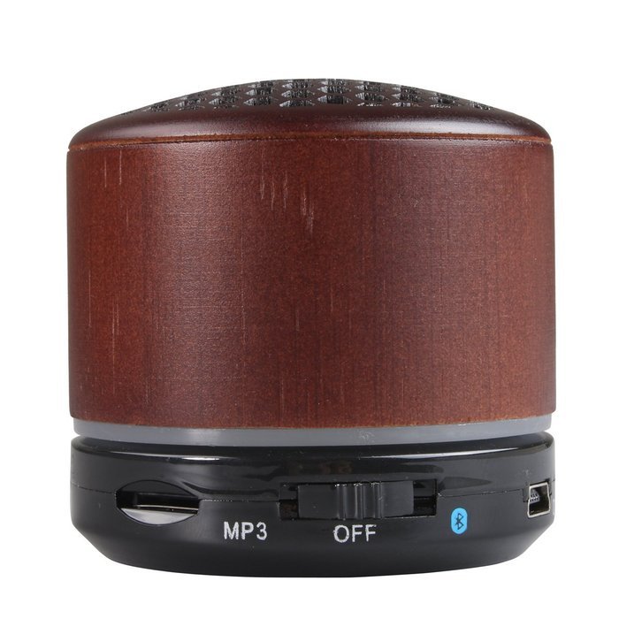 Wooden Vintage Portable Bluetooth Speaker w/ TF Card Slot & 3.5mm AUX Input, Built in MIC for Handsfree Calling... N2