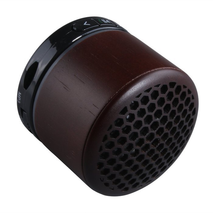 Wooden Vintage Portable Bluetooth Speaker w/ TF Card Slot & 3.5mm AUX Input, Built in MIC for Handsfree Calling... N4