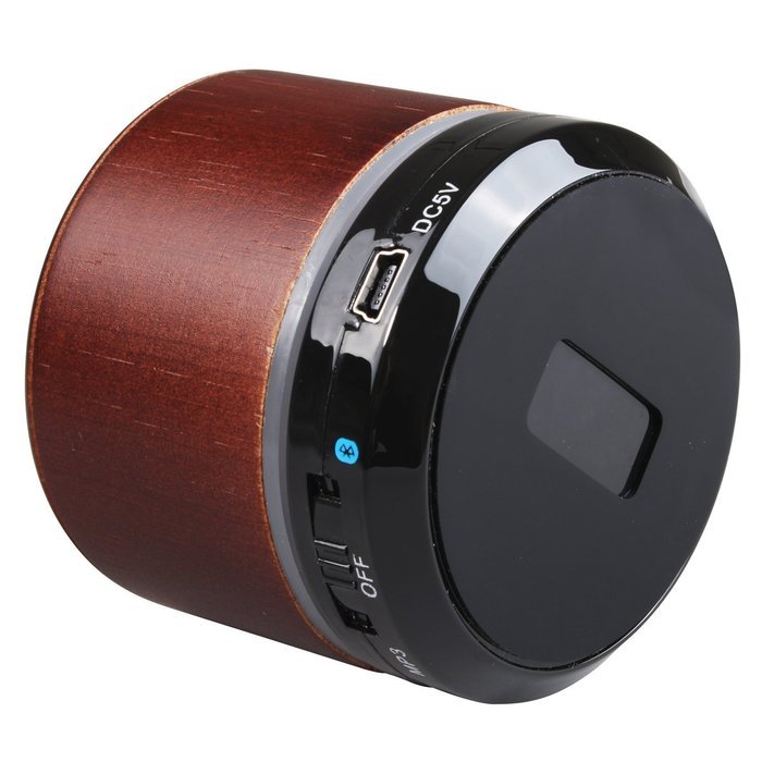 Wooden Vintage Portable Bluetooth Speaker w/ TF Card Slot & 3.5mm AUX Input, Built in MIC for Handsfree Calling... N5