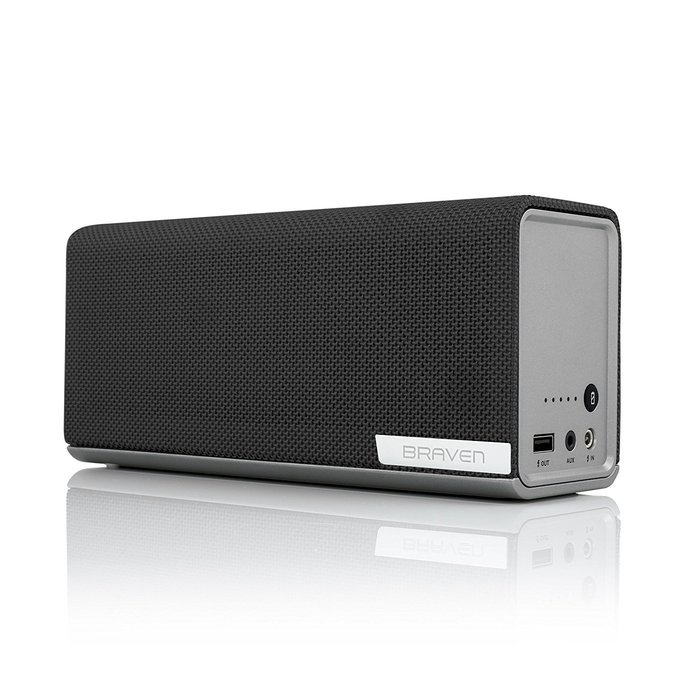 Braven 1100 Portable Bluetooth Speaker [8800 mAh] 28 Hour Playtime - Graphite / Dark Gray N2