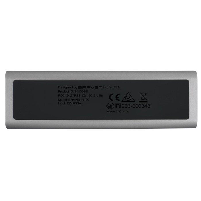 Braven 1100 Portable Bluetooth Speaker [8800 mAh] 28 Hour Playtime - Graphite / Dark Gray N6
