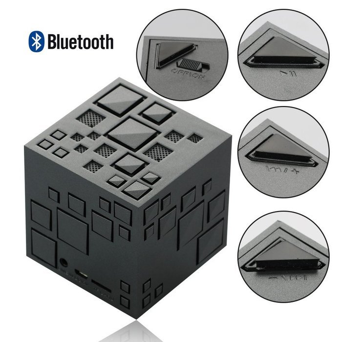 iSTYLE Portable Bluetooth Speakers Q+ ,Cube Wireless Stereo Led Light speaker,Support TF Card FM Radio,for iPhone... N9