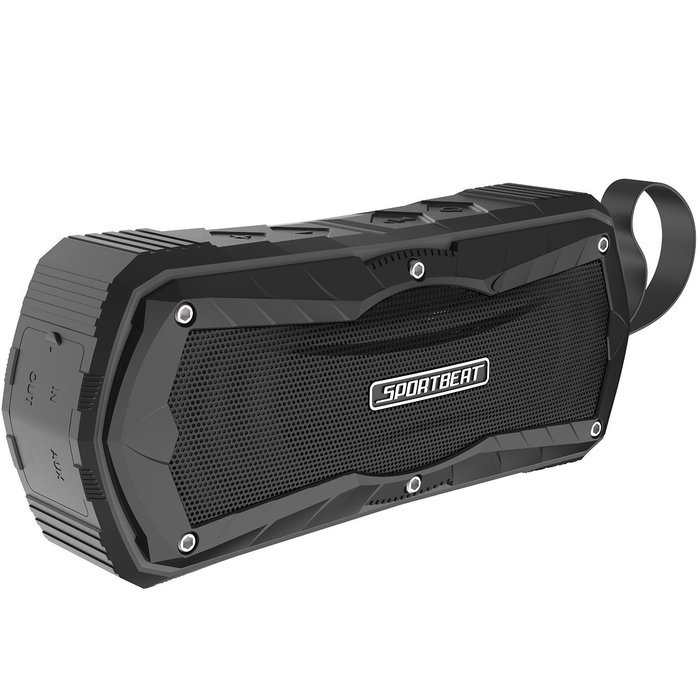 iPhone 7 Wireless Speaker, Black (SportBeat R700) Water Resistant IP65, Rugged Portable Bluetooth Speakers, Plus... N2