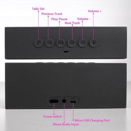 Koomus Ursus Wave Portable Wireless Bluetooth Speaker with Siri Technology, Strong Base and Premium Quality Sound... N3