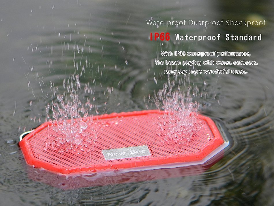 Showkoo New Bee Portable Pocket Waterproof Shockproof Wireless Bluetooth Shower Speakers with Mic CSR V4.0 Bluetooth... N2