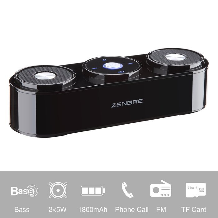 Bluetooth Speakers, ZENBRE Z3 10W Portable Wireless Speakers, Computer Speaker with Enhanced Bass Resonator [Upgraded... N5