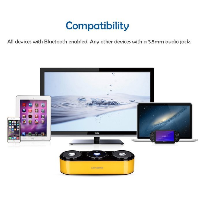 Bluetooth Speakers, ZENBRE Z3 10W Portable Wireless Speakers, Computer Speaker with Enhanced Bass Resonator [Upgraded... N13