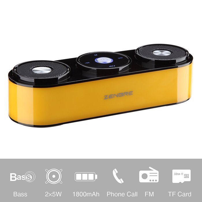 Bluetooth Speakers, ZENBRE Z3 10W Portable Wireless Speakers, Computer Speaker with Enhanced Bass Resonator [Upgraded... N14