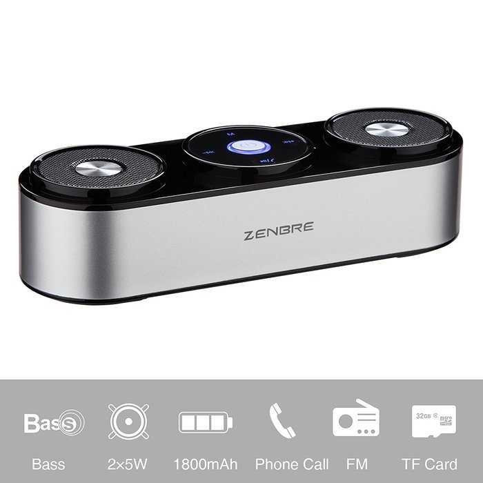 Bluetooth Speakers, ZENBRE Z3 10W Portable Wireless Speakers, Computer Speaker with Enhanced Bass Resonator [Upgraded... N22