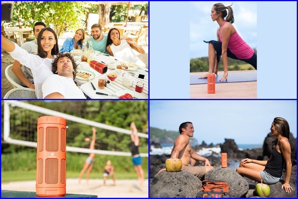 Celtic Blu 360 Degree Stereo Portable Bluetooth 4.0 Speaker (Orange) N4