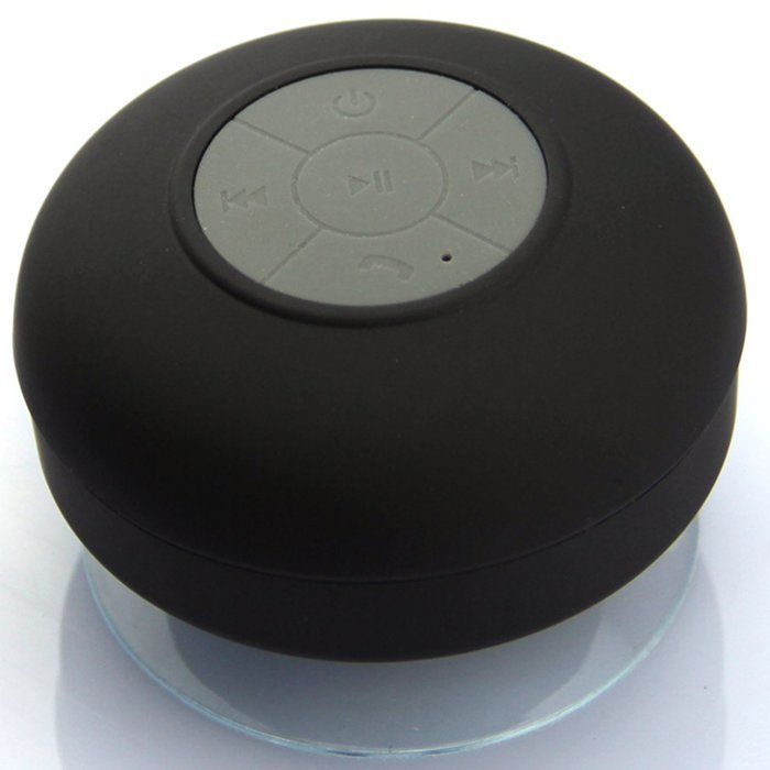 MR.JIANG Wireless Waterproof Bluetooth Microphone Speakers Portable Shower Handsfree Mini Black