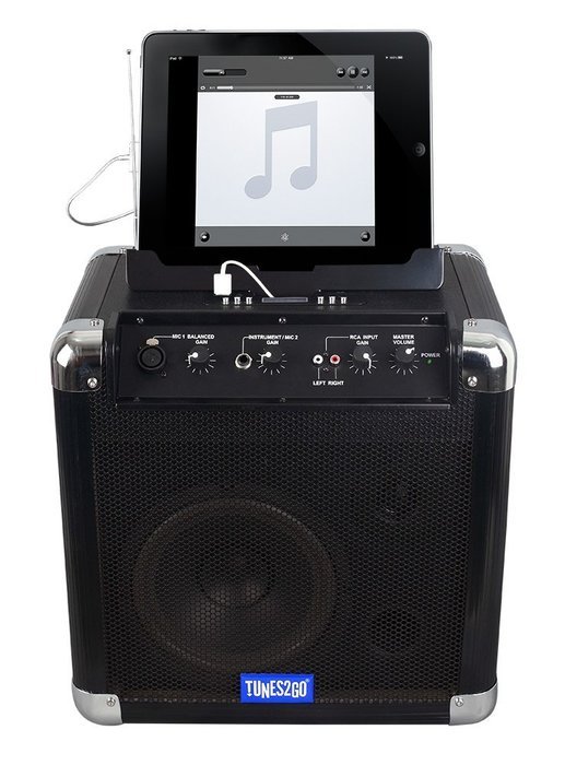 TUNES2GO Rock Box Bluetooth Portable PA System and Guitar Amplifier