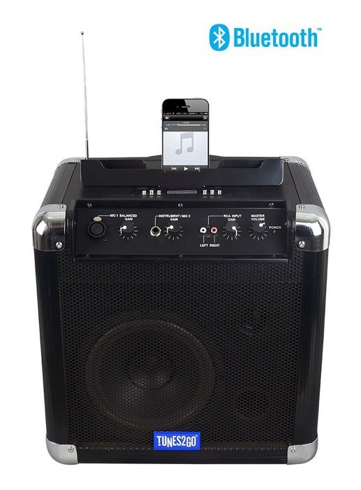 TUNES2GO Rock Box Bluetooth Portable PA System and Guitar Amplifier N4
