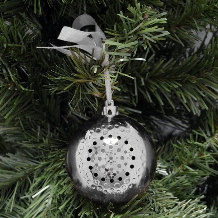 SoundLogic XT Holiday Tunes Wireless Bluetooth Ornament Speaker, Silver N2