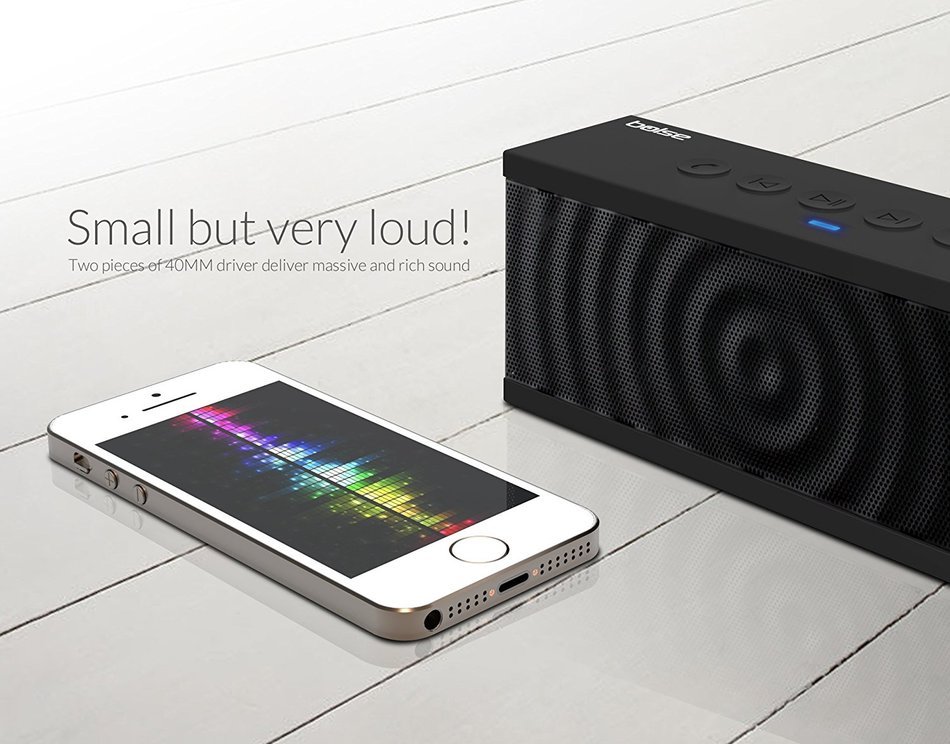 Bolse 12W NFC Wireless Portable Wireless Bluetooth Speaker, 8 hour Playtime with Built-in Speakerphone for iPhone... N2