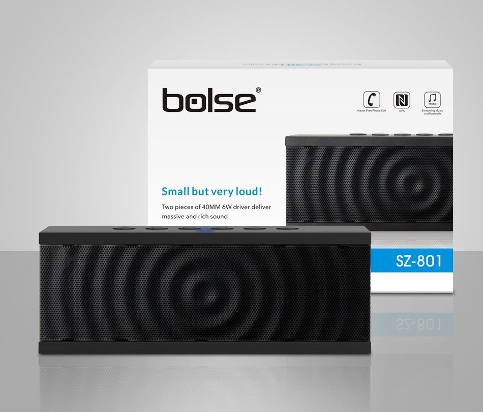 Bolse 12W NFC Wireless Portable Wireless Bluetooth Speaker, 8 hour Playtime with Built-in Speakerphone for iPhone... N3