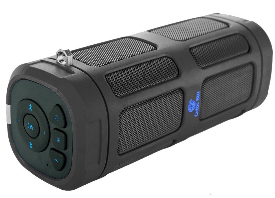 Bluetooth Speaker System by Celtic Blu &ndash; 100ft Range w/ Surround Sound &ndash; Comes w/ Built-In Power Bank, Bike Cage... N3