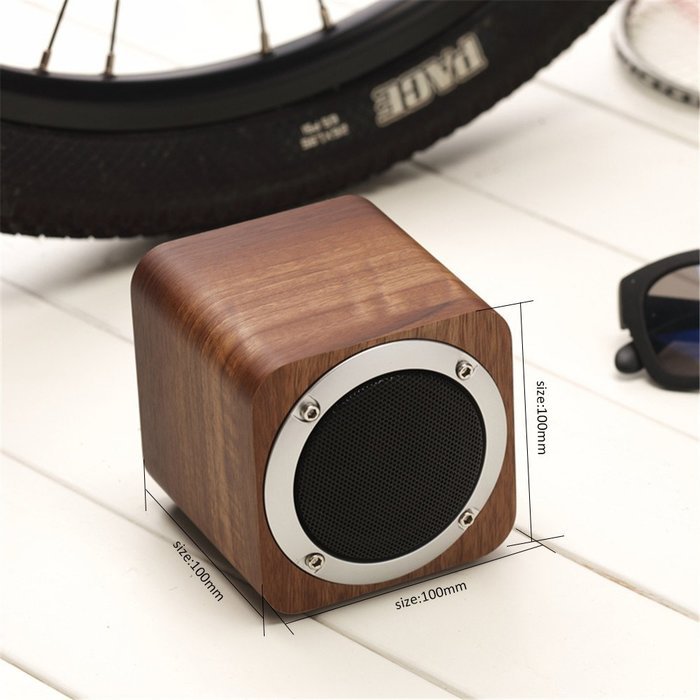 iNepo Maple Wooden Bluetooth Speaker Full Requency TF Card Slot Support MP3 Music And FM Radio Powerful Bass Long-lasting... N9