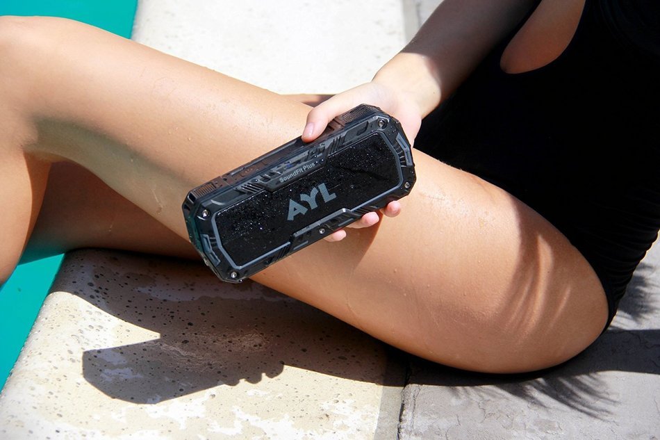 SoundFit Plus Waterproof Bluetooth Speaker - Durable Portable Outdoor Wireless Sound System - Features Powerful... N2