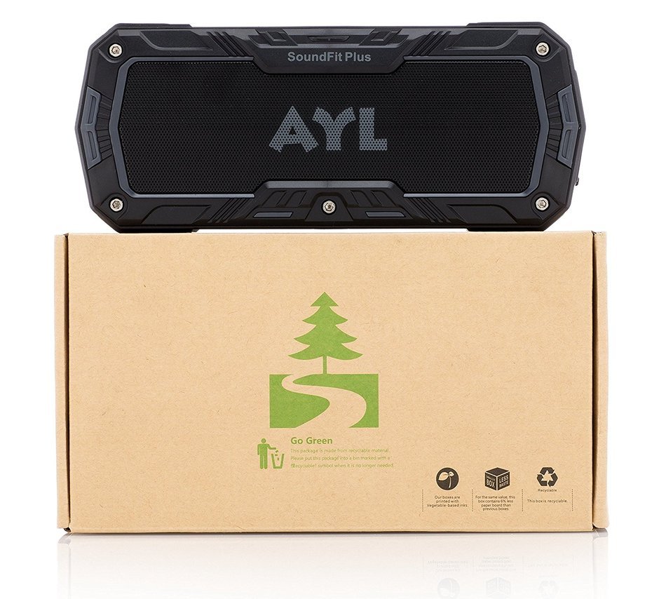 SoundFit Plus Waterproof Bluetooth Speaker - Durable Portable Outdoor Wireless Sound System - Features Powerful... N9