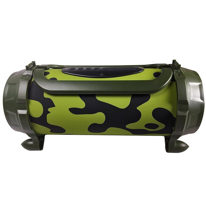 EMB Professional EURO22 Rechargeable Portable Bluetooth Boombox Speaker System w/ AUX/USB/MP3 Player - Green Camouflage N4